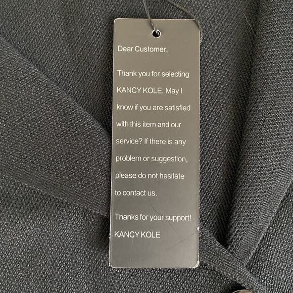 Kancy Kole Cardigan Blazer Knit NWT Gorgeous Navy Blue Pockets Office Capsule - Picture 6 of 13